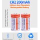 Doublepow CR2 Lithium Iron Phosphate (LiFePO4) Rechargeable Battery