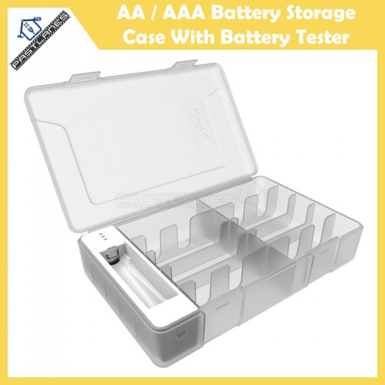AA / AAA Battery Storage Case With Battery Tester