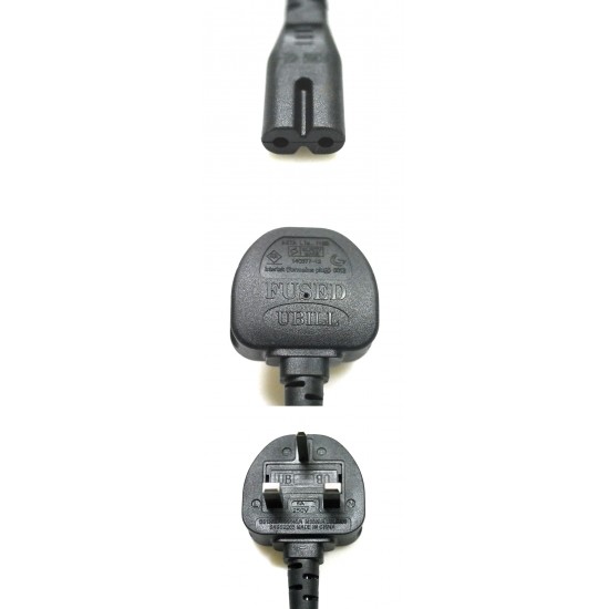 UK Plug Power Cable (2 Round Pins)