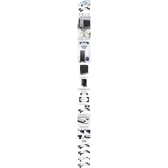 Adjustable CPU Trolley Stand With Wheels