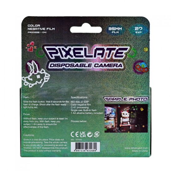 Reto Retocolor Pixelate Disposable Camera With Pre-Exposed Patterns [27 Exp]