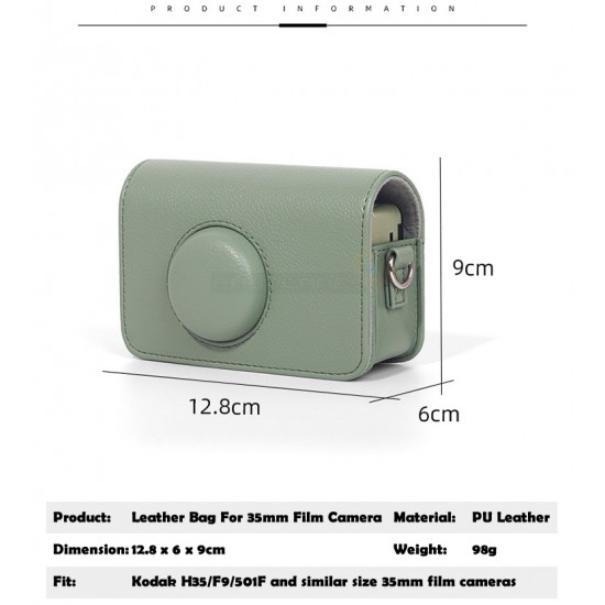 Leather Bag For 35mm Film Camera Kodak M35, M38, H35, H35N, F8, F9, 501F