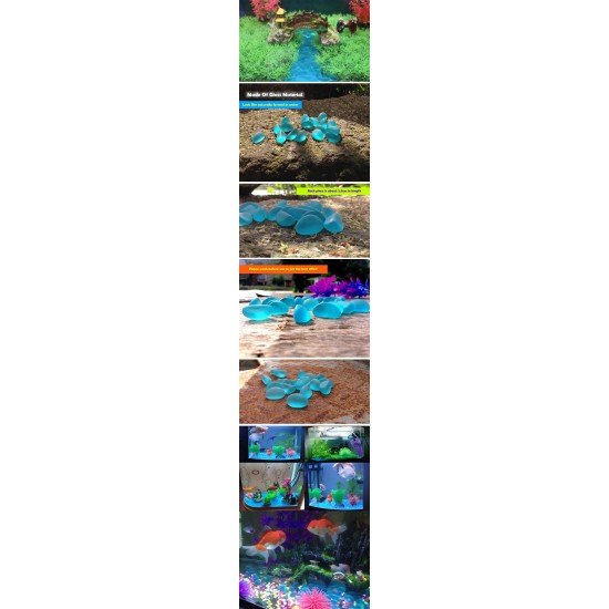 Blue Glass Decorative Stones For Fish Tank