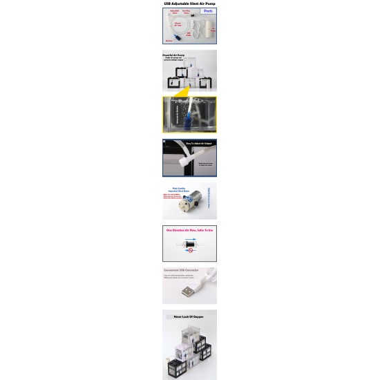 USB Adjustable Silent Air Pump