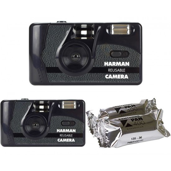 Ilford Harman Reusable Camera With 2 Rolls Of Kentmere Pan 400 Film