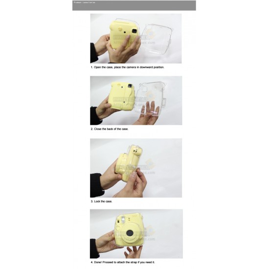 Instax Mini 8, Mini 8+, Mini 9 Crystal Clear Transparent Case