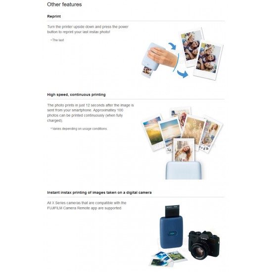 Instax Mini Link Smartphone Photo Printer (Ash White)