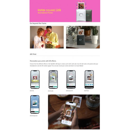 Instax Square Link Smartphone Photo Printer (Midnight Green)