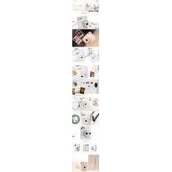 Fujifilm Instax Mini 50S Piano Camera (White) + Mystery Gift