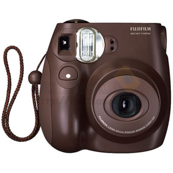 Fujifilm Instax Mini 7S  Camera (Choco) [Sticker + Close-up Lens With Mirror]