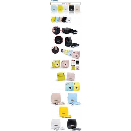 Leather Case For Instax Mini 8, Mini 8+, Mini 9 [Caiyoule]