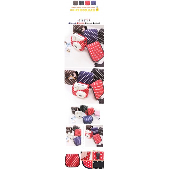 New Polka Dot Fabric Case For Instax Mini 8, Mini 8+, Mini 9