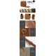 Vintage Brown Leather Bag For Instax Mini 8, Mini 8+, Mini 9