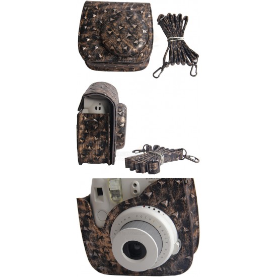 Metallic Style Leather Bag For Instax Mini 8, Mini 8+, Mini 9