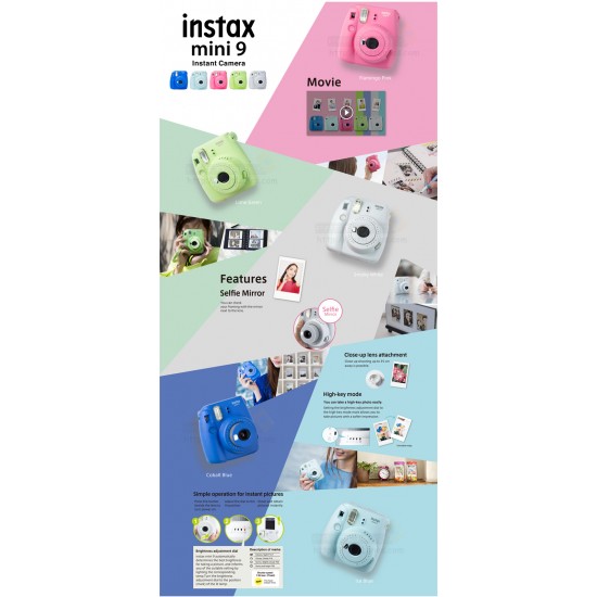 Fujifilm Instax Mini 9 Camera (Lime Green)