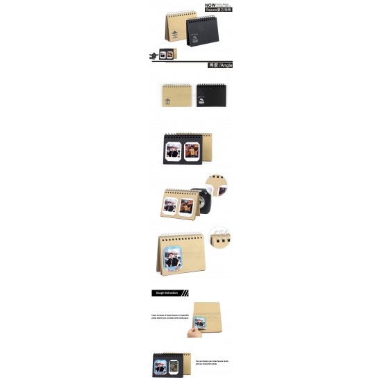 Kraft Scrapbook Album For Instax Square And Mini Film