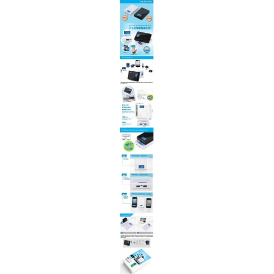 Kezhi 10,000mAh Powerbank With LCD Battery % Level Display