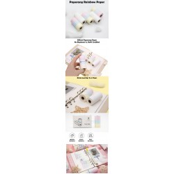 Original Paperang Rainbow Thermal Paper (3 Rolls) For Paperang / Comicam / Peripage / Receipt Printer