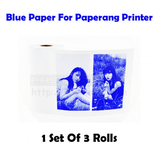 Blue Thermal Paper (3 Rolls) For Paperang / Comicam / Peripage / Receipt Printer