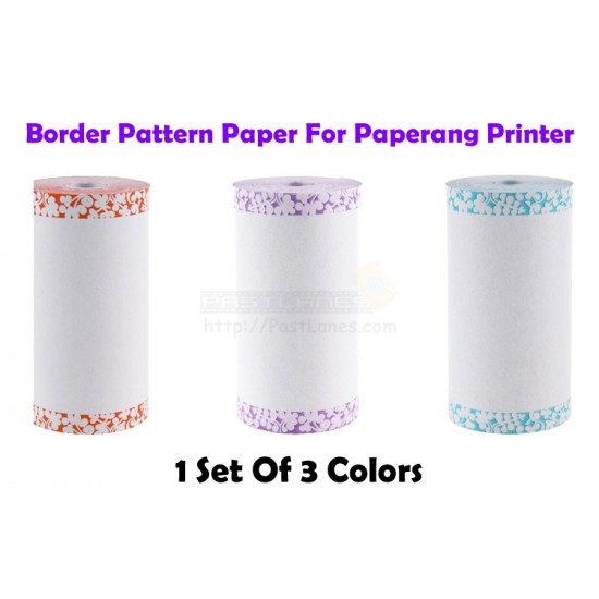 Border Pattern Thermal Paper (3 Rolls) For Paperang / Comicam / Peripage / Receipt Printer