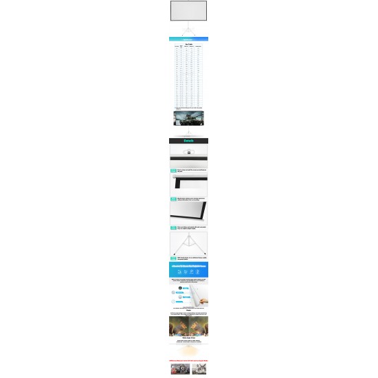 Portable Tripod Projector Screen