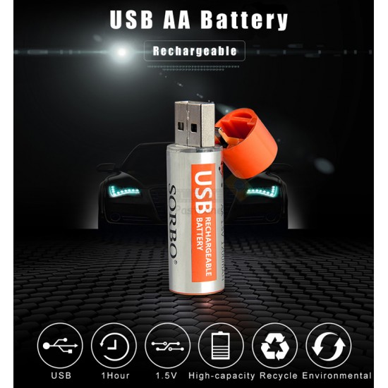 Sorbo AA USB Rechargeable Batteries [4pcs]