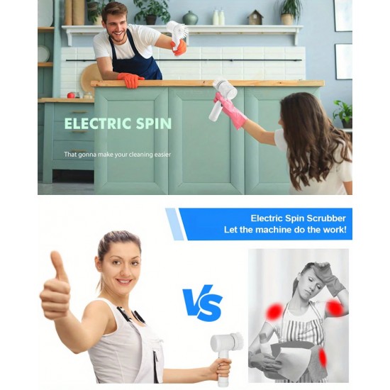 Rechargeable Electric Spin Scrubber