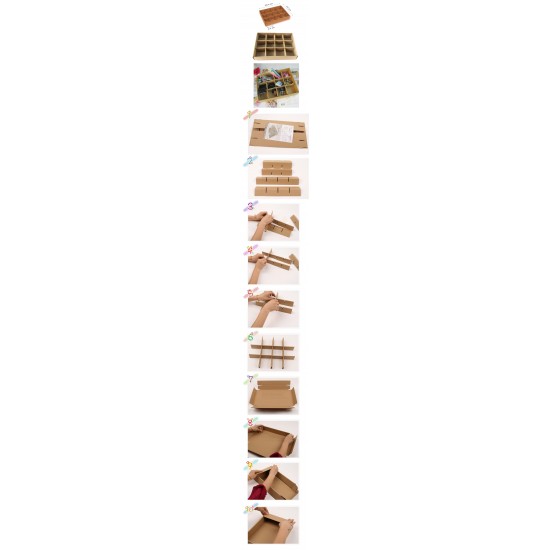 Kraft Organizer Box [12 Slots]