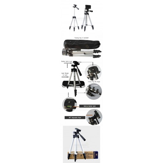 Weifeng WT-3110A Portable Lightweight Tripod + FREE Phone Holder